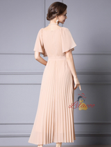 Chiffon Pleats Beading Mother Of The Bride Dress