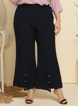 Beaded Leisure Wide-leg Pocket Pants