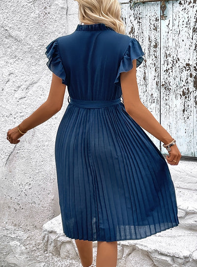 Pleated Summer Ruffled Dress