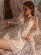 Sexy Backless Lace Gauze Nightdress