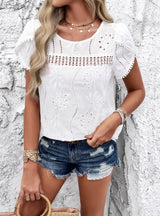 Casual Jacquard Short-sleeved Shirt