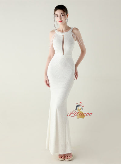 Mermaid Sequins Beading Prom Dress