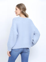 Round Neck Loose Solid Color Sweater