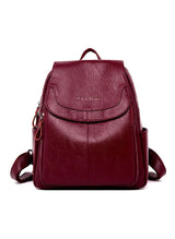 Large-capacity Student Soft Leather Travel Backpack