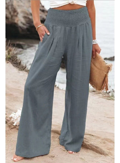 Wide-leg Cotton Loose Trousers Pant