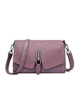 Small Square Bag Soft Leather Buckle Shoulder Crossbody Bag