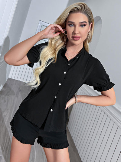 Short Sleeve Home Clothes Two-piece Suit