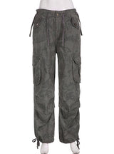 Slim Retro Camouflage Printed Jeans