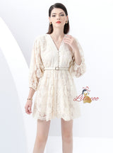 Palace V-neck Slim Mini Dress