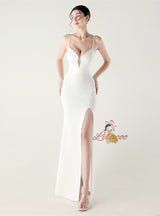 Mermaid Spaghetti Straps Split Prom Dress