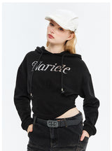 Waist-closed Hooded Short Sports Top