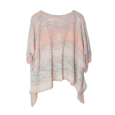 Bat Sleeve Gradient Knitted Shawl