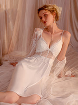 Satin Chest Pad Suspender Nightdress