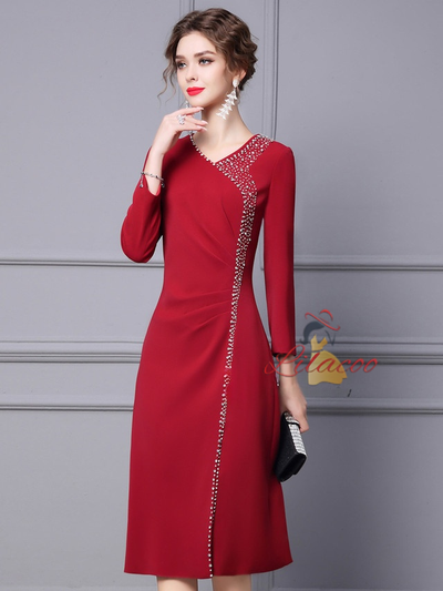 Long Sleeve Mother Of The Bride Dress