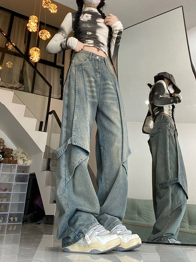 Micro-trumpet High Waist Loose Jeans