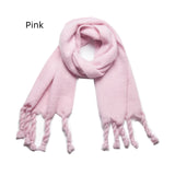 Autumn and Winter Knotted Thick Braid Tassel Scarf