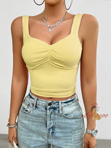 Solid Color Slim Twisted Sling Top