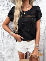 Casual Jacquard Short-sleeved Shirt