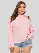 Solid Color Long Sleeve Loose T-shirt