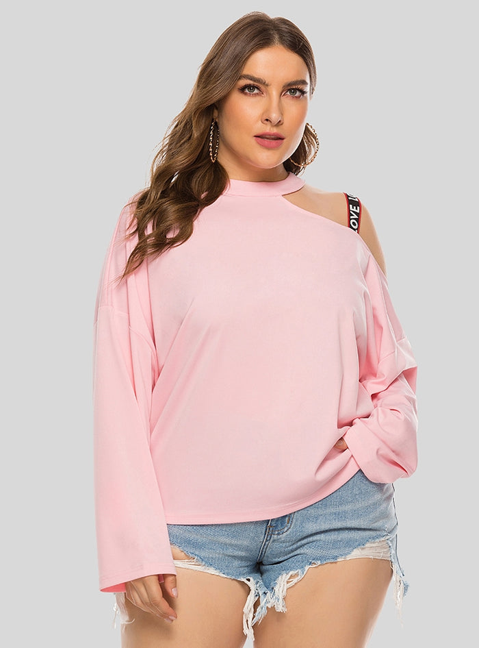 Solid Color Long Sleeve Loose T-shirt