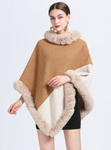 Large Size Knitted Pullover Shawl Cloak