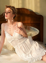 Sexy Satin Suspenders Dress