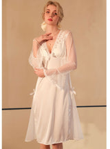 Sexy Ice Silk Mesh Polka Dot Pajamas