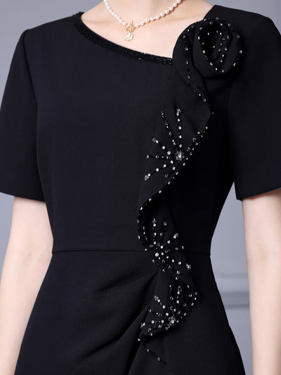 Burgundy Beading Mother Of The Bride Dress