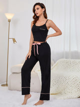 Summer Solid Color Suspender Trousers Casual Suit