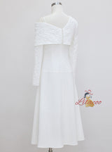 One Shoulder Slim-fit Long Sleeve Dress