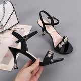 High-heeled Buckle Thin Heel Sandals