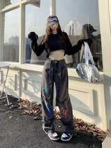 Retro Star High Waist Straight Jeans