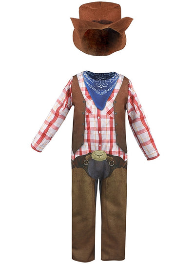 Children's Western Cattle Vest Jumpsuit Set