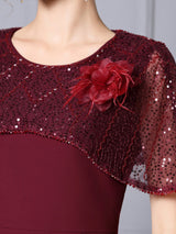 Black Sequins Mother Of The Bride Dress
