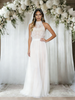 White Lace Halter Wedding Dress