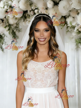 Lace Tulle Straps Wedding Dress