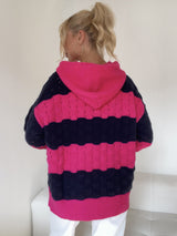 Autumn and Winter Striped Hoodie Sweater