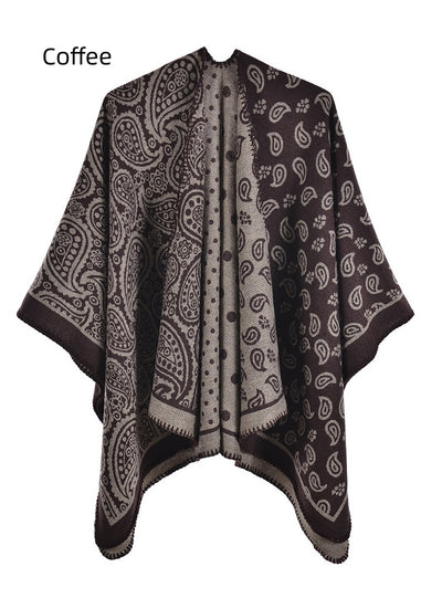 Cloak Capable of Wear Large Scarf on Both Sides