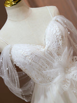 Ivory Tulle Tulle Straps Homecoming Dress