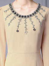 Black Long Sleeve Mother Of The Bride Dress