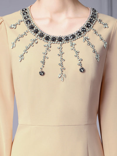 Black Long Sleeve Mother Of The Bride Dress