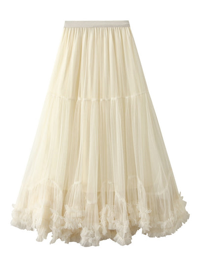 Big Swing Gauze Fungus Lace Skirt
