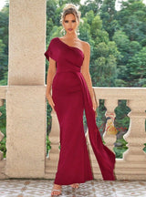 Fashion Sexy One-shoulder Slim Dress