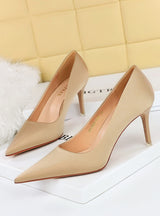 Thin High-heeled Shallow-mouth Pointed Shoes