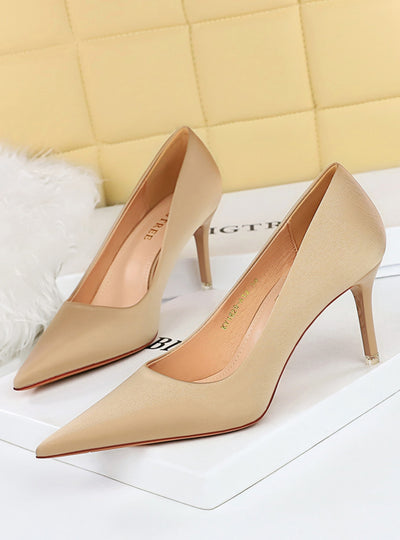 Thin High-heeled Shallow-mouth Pointed Shoes
