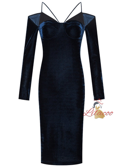 Thin Tube Top Long Sleeves Dress