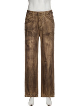 High Waist Straight Slim Casual Jeans