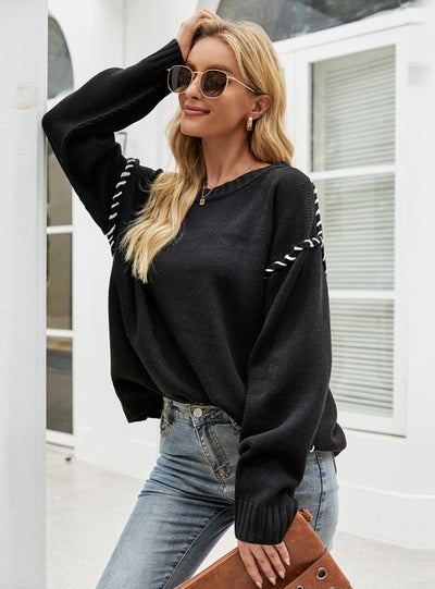 Loose Casual Long-sleeved Pullover Sweater