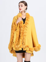 Fringe Plus Size Knit Cardigan Loose Cloak
