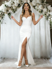 White Mermaid Straps Wedding Dress